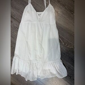Abercrombie & Fitch White Smocked Dress